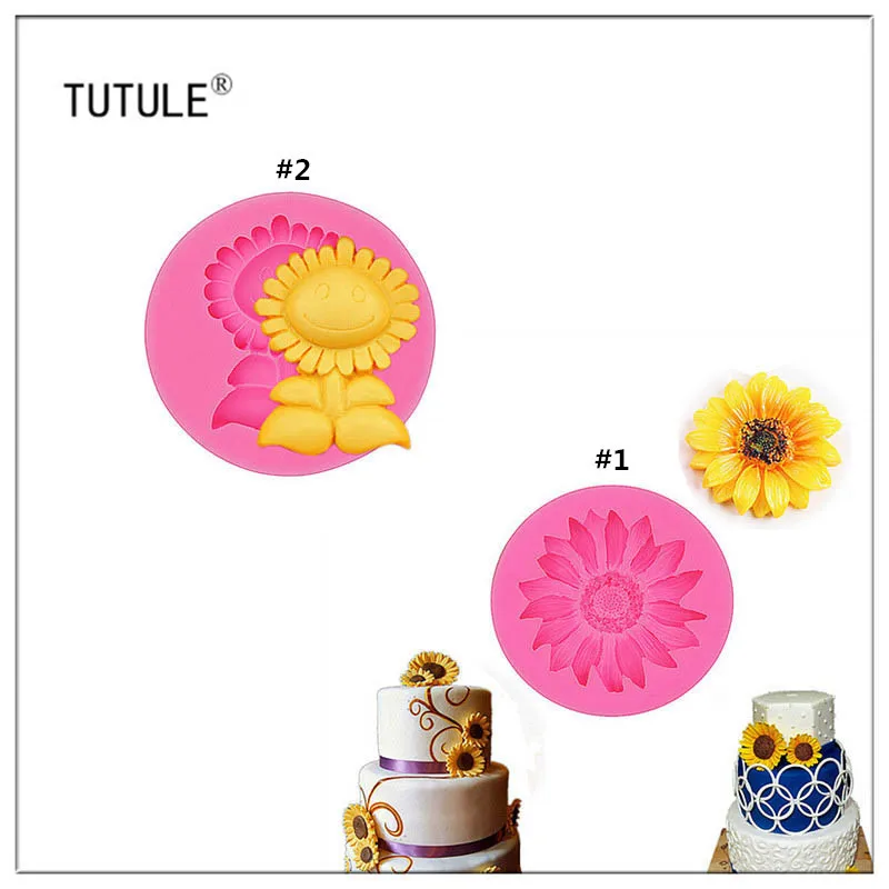

Gadgets - Sun flower mold - flexible silicone push mold / craft/ dessert/ mini food mold-sunflower Clay Chocolate Fondant Mold