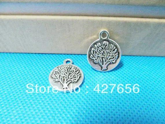 15pcs  Antique Silver/Antique Bronze Filigree Lucky Tree of Life Round Base Setting Tray Bezel Pendant ,fit 14mm Cabochon/Cameo