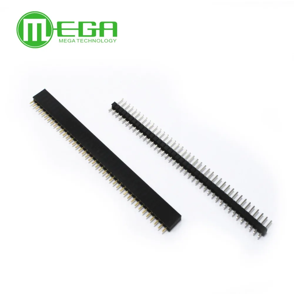 10pair 1x40 Pin 2.54mm Single Row Female + 10pcs 1x40 Male Pin Header connector