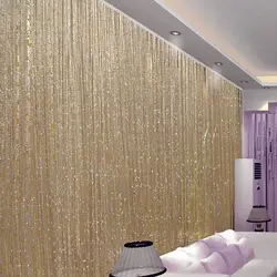 3x3m Flash Line Shiny Tassel String Curtain Door Window Decoractive Divider Curtains Glitter Valance Home Decoration