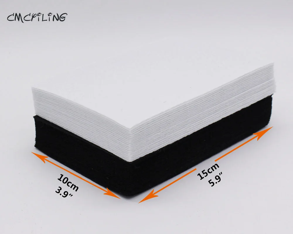 1mm White & Black Hard Felt Polyester Fabric Sheet