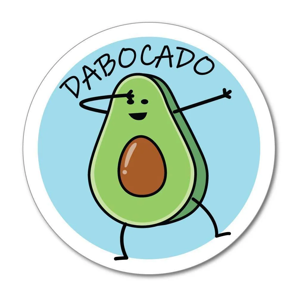 

Fruit Characters Fun Cute Avocado Car Sticker Decorative Personality Accessories For