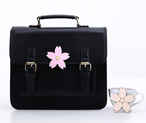 Christmas Gift Steampunk british women sakura Cherry Jk bags  Steam Punk Handbags lady shoulder bag working briefcase pure color