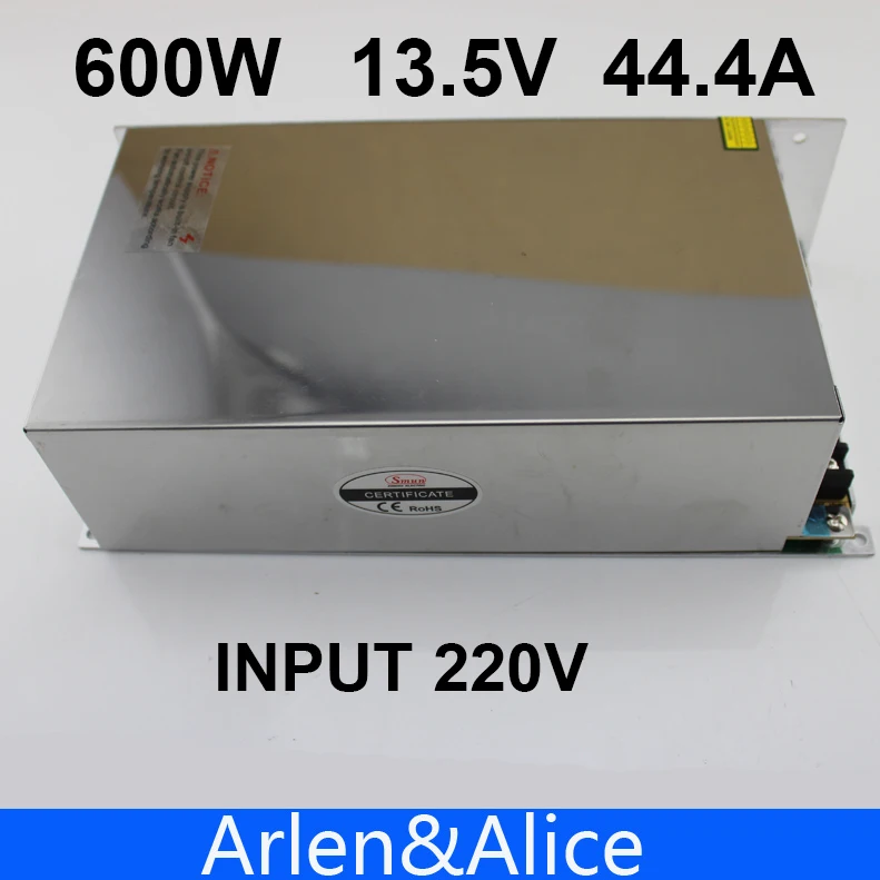 

600W 13.5V 44.4A 220V input Single Output Switching power supply AC to DC