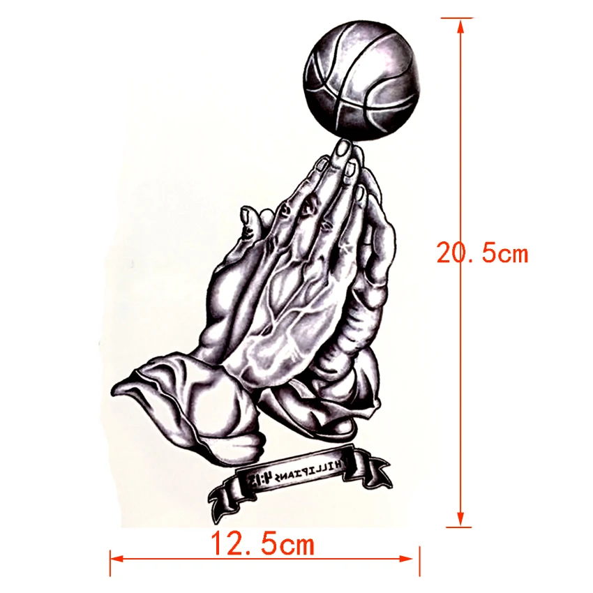 The king of basketball Waterproof large Temporary Tattoos  arm tattoo sleeve selfie flash tattoo kids tatuagem harajuku men