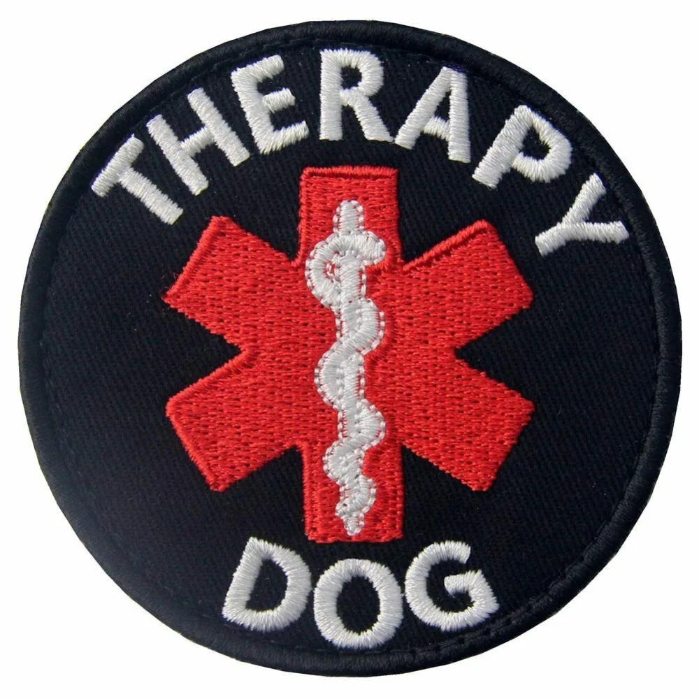 

Custom Embroidery Patches, Hook Loop Transfers Badge, DIY Personalized Logo, Therapy Dog Iron On Patch
