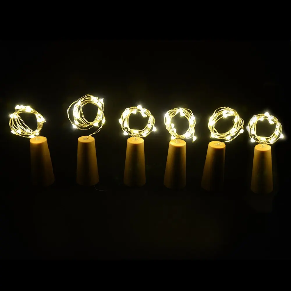 1 x 10 pcs 2M bottle Led Fairy Lights 20 Leds Operated LED String Light for Xmas Wedding party Decoration