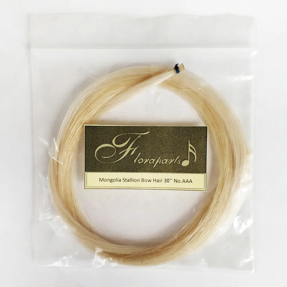 10 Packs AAA Mongolia Stallion Bow Hair 30\'\' 76cm 6g for One Violin Bow Making 0.17MM Thickness