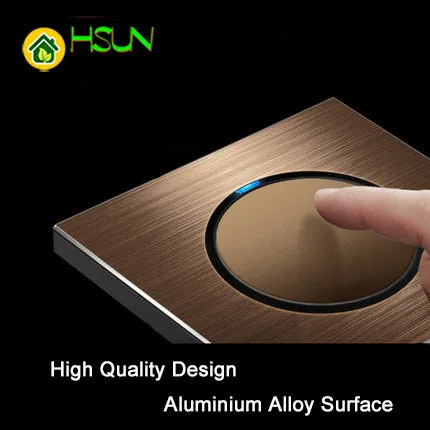 86 type Europe UK Germany France Coffee aluminum alloy Socket 1 2 3 4 gang 1 2way Press Switch Industry household