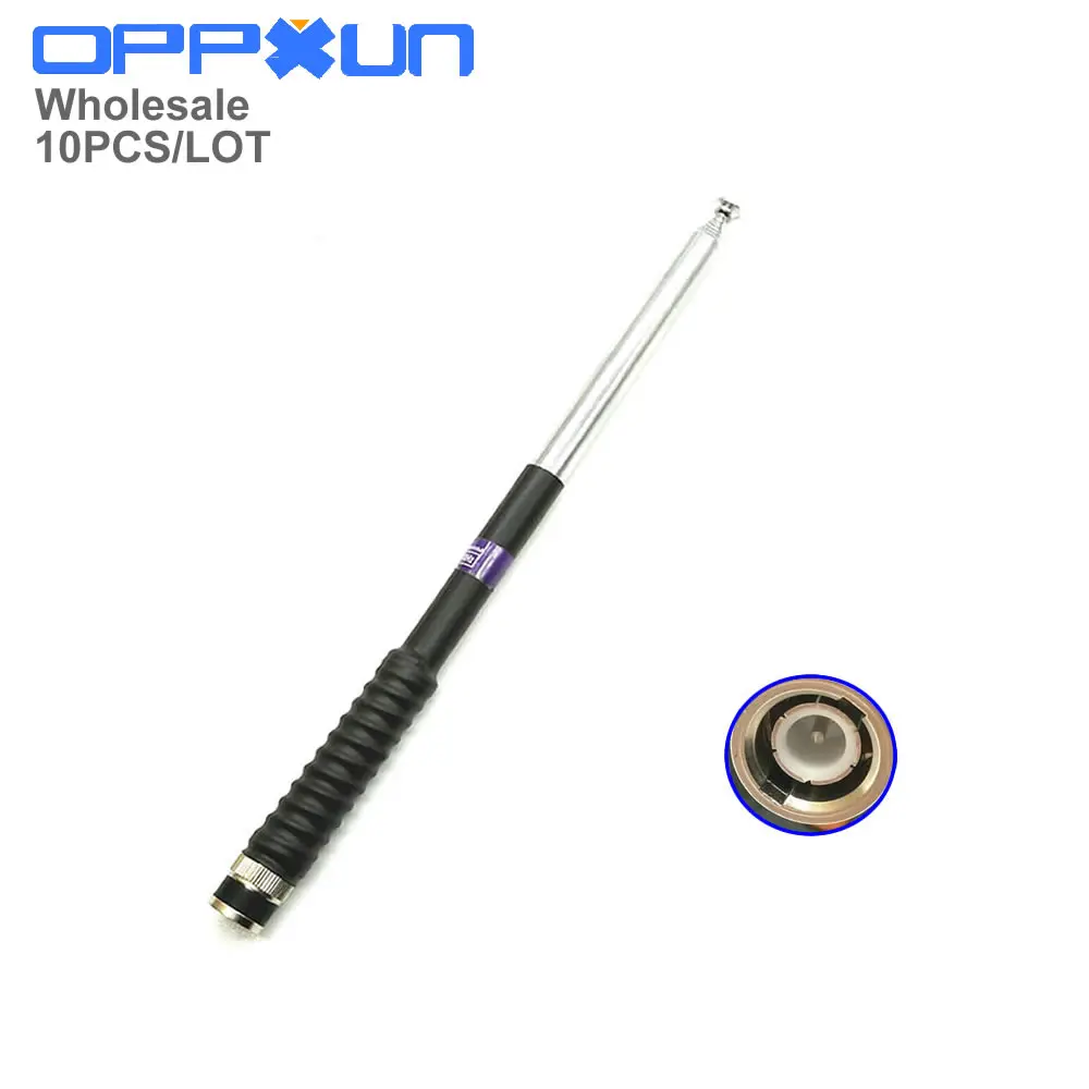 

OPPXUN 10PCS/LOT Telescopic Antenna BNC J-NUODA VHF For Kenwood ICOM For V8 V80 IC-U82 Handheld Two-Way Radio