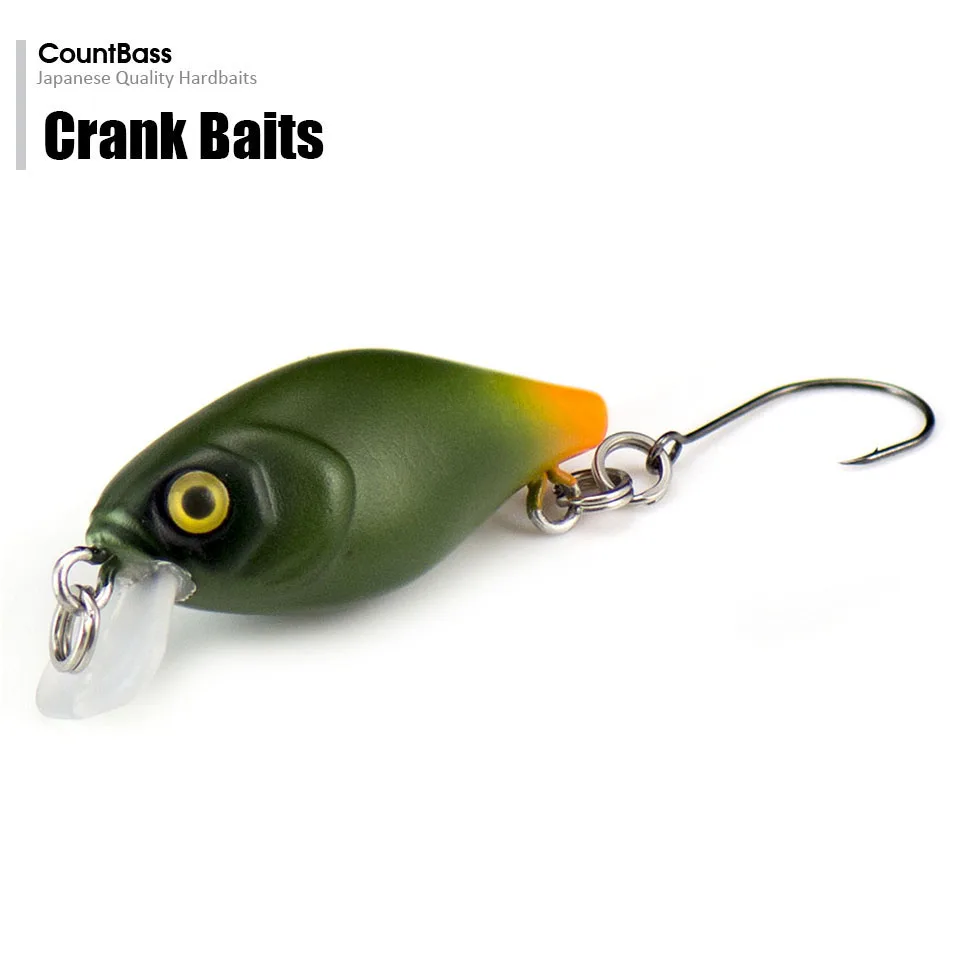 Countbass Kurbelköder 30 mm 1-3/16 Zoll 2,2 g 5/64 oz., Kunststoff-Hartköder, schwimmende Lachs-Angelköder, Kurbelköder mit Einzelhaken – Detail 3