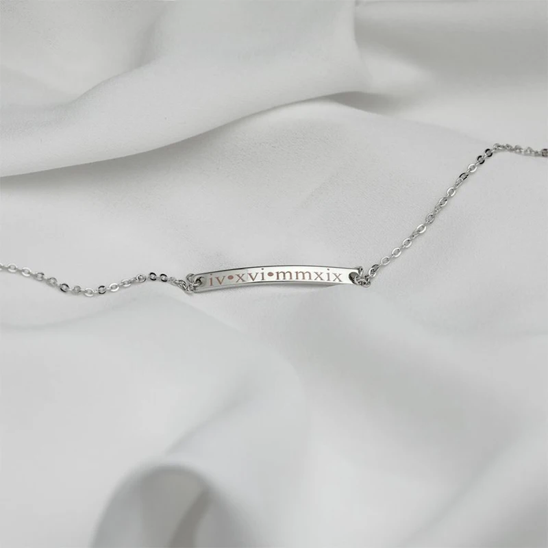 Personalize bar Bracelet Gold staimless steel nameplate jewelry Bracelet  Couple bracelets women gift customized bracelet