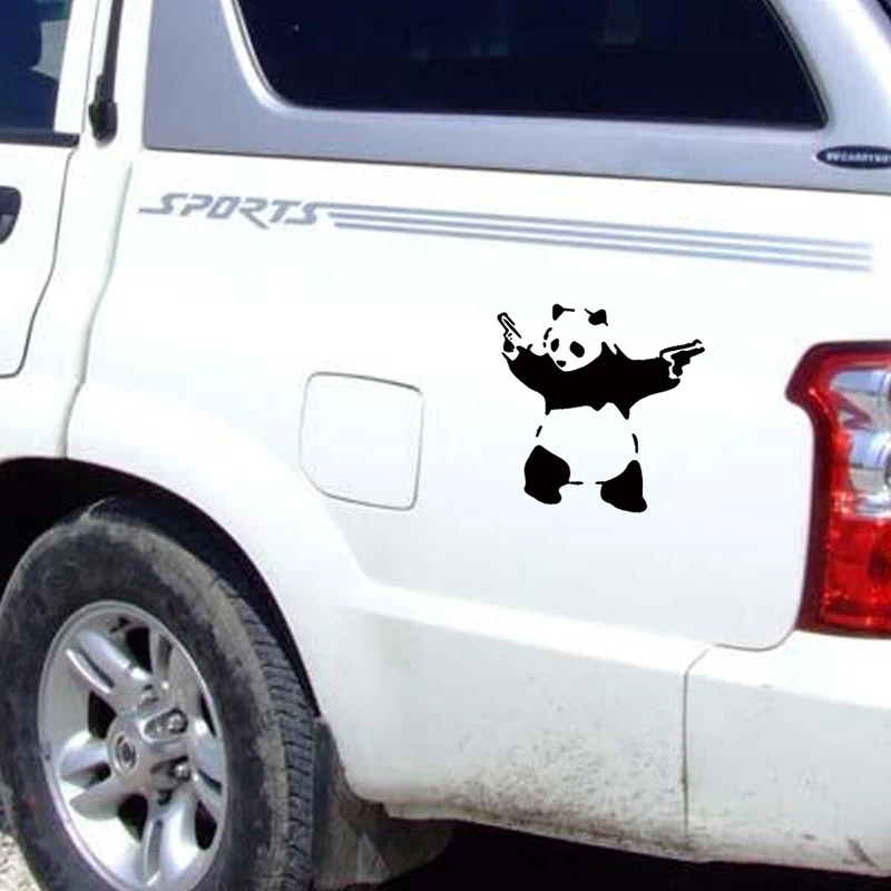 Panda Car Stickers Vinyl Carved Car Stickers Waterproof Can Be Removed Warming Creative Patterns Self-adhesive Wall Sticker