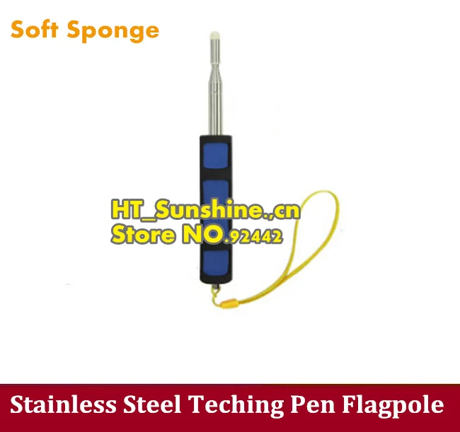 

2PCS NEW 1m Stainless steel telescopic pointer/flagpole with soft Sponge handle 1 meter Whiteboard pen / pointer