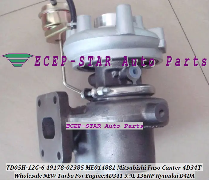 TD05H-14G-6 49178-02385 28230-45000 49178-03122 49178-03123 Turbo Turbocharger For Mitsubishi Fuso Canter 4D34T D4DA 3.9L 136HP