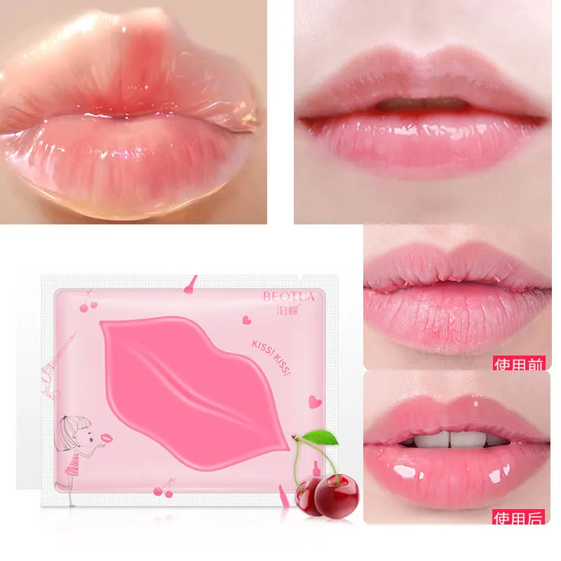 

5Pcs Lip mask Plumper Crystal Collagen Pads Moisture Essence Wrinkle Patch Pad Gel Scrub Lips Care Enhancer lip sleeping mask