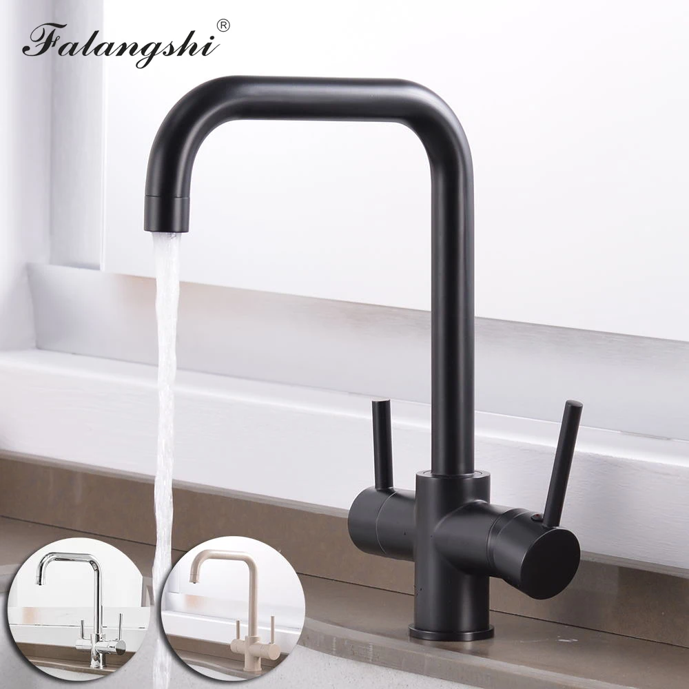 

Kitchen Faucets Swivel Spout 360 Rotation Dual Spray Sink Faucets Cold And Hot Water Drinking Taps Torneira Cozinha WB1207