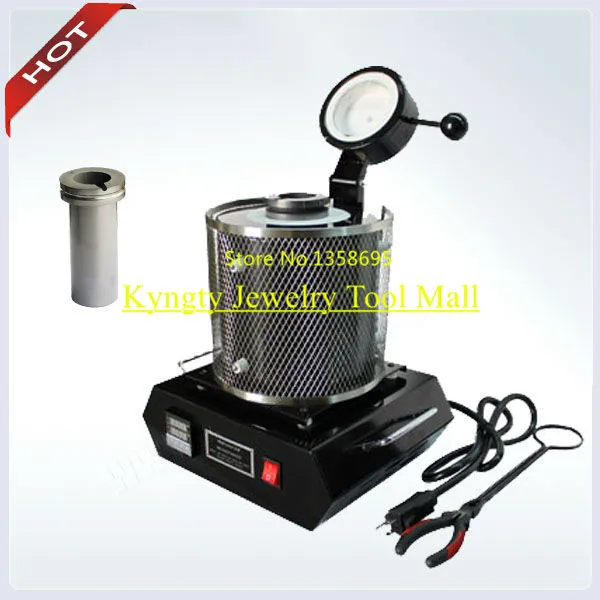 Capacity 2 KG Max Set Temp 1150 C One Graphite Crucible free Charge Gold and Silver Melting Furnace Jewelry Tool and Equipment