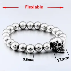 Beier 316L Stainless Steel bracelet punk skull ball Bracelet For Vintage  fashion Style Men's Bracelet Jewelry HSS006