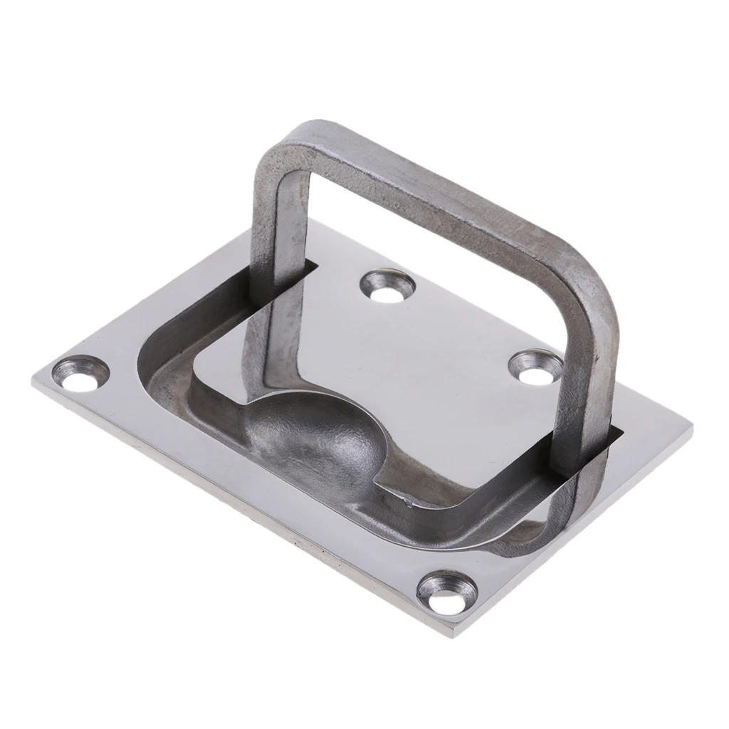 316 ze stali nierdzewnej Flush Hatch Pull pierścień podnoszący uchwyt łódź morska 76mm x 56mm
