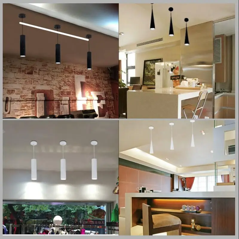 

Modern Dimmable Cylinder Cone LED Pendant Light COB Hang Lamp 7W 10W 12W 15W 20W Dining/Living Room Bar Cafe Droplight Fixture