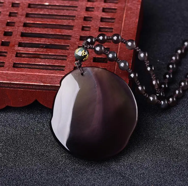 Wholesale natural ice color gold obsidian big belly laughing Buddha pendant warding off evil and protecting peace  pendant