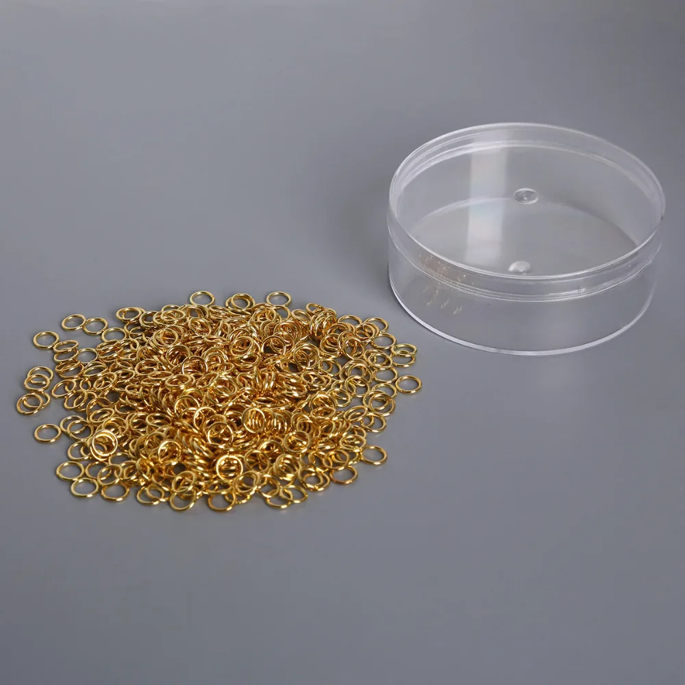 400pcs/box 0.8*6mm Metal Jump Rings Rhodium/Gold/Bronze Color Split Rings Connectors For Jewelry Making DIY Accessory