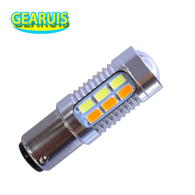 

Super Bright Dual Color White Yellow Daytime Running Light 1157 BAY15D T20 7443 3157 LED Switchback lamp Front Turn Signal Light