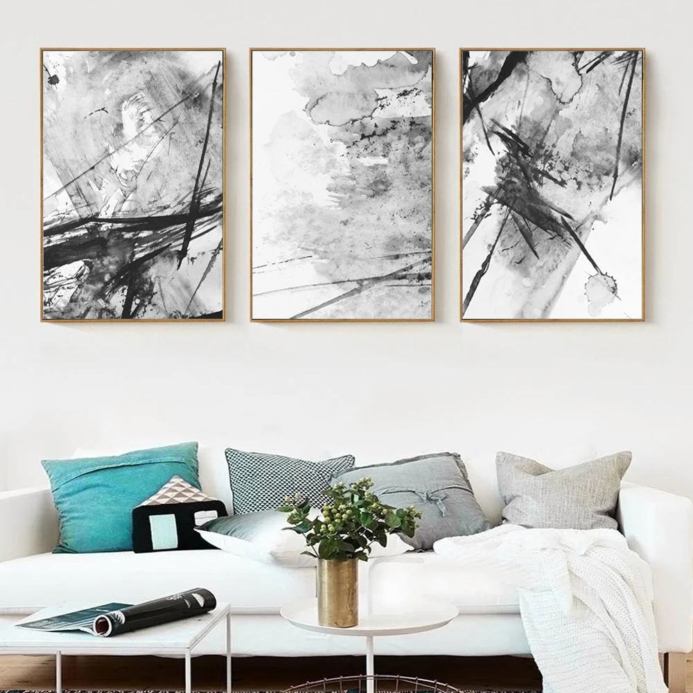 

Современная новая абстрактная картина маслом рандомная картина на стену украшение для дома от китайских чернил брызговая Картина Краска