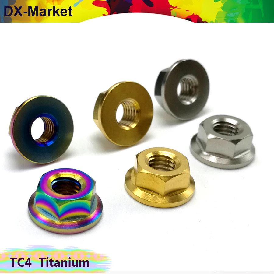 m5 m6 m8 m10 m12 m14 m16 Titanium Flange Nuts,TC4 Titanium Fasteners ,E003