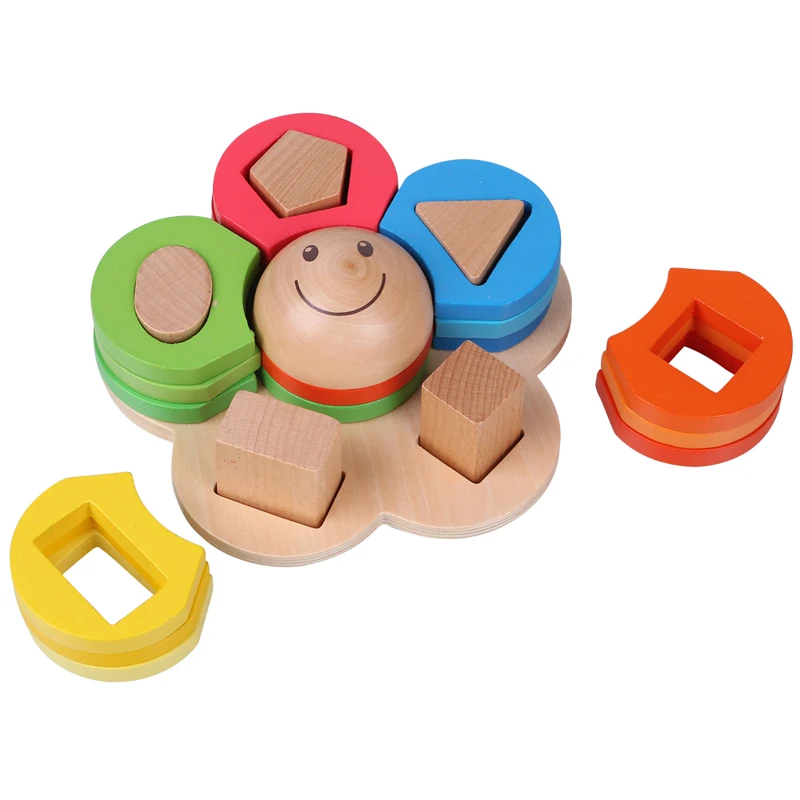 3D Puzzles Wooden Stacking Toys for Toddlers Montessori Materials Puzzle Educational Toys For Children Sorting Nesting Baby Toy