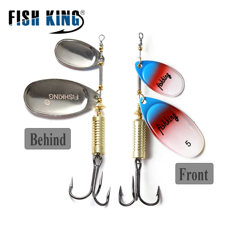 FISH KING 1 PC 10 kolorów długi obsada przynęty Spinner przynęty twarde fałszywe ryby metalowe przynęty z hakiem przynęty połowów