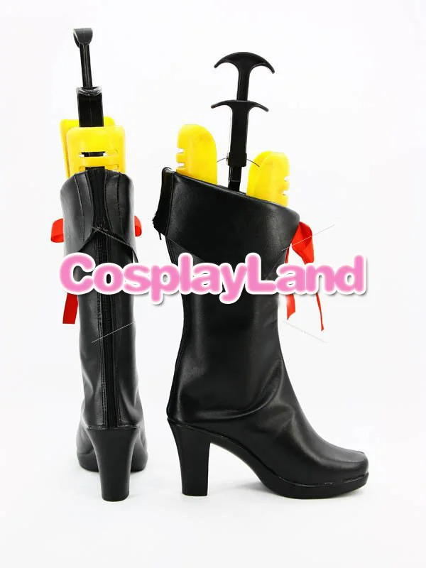 AKB0048 Atsuko Maeda 13th Black Cosplay Shoes Boots For Adult Women's High Heels Cosplay Boots Custom Made