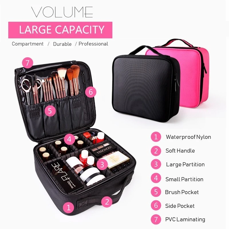 Frauen Portable Professional Kosmetik Taschen auf der Straße Organizer Reise Make Up Vanity Tasche Fällen Kosmetik Koffer Box Schönheit