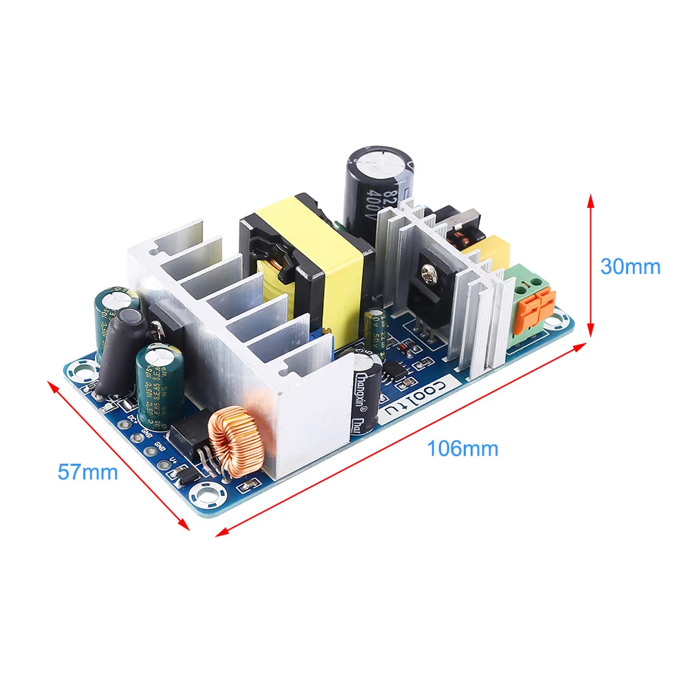 Módulo de fuente de alimentación reductor AC-DC, placa Convertidora de interruptor de aislamiento de doble salida ajustable, 110V, 220V a 12V, 24V,