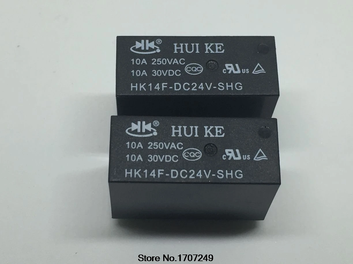 

Free Shipping 100% new original relay 10pcs/lot HUIKE Power relay HK14F-DC24V-SHG HK14F-24V-SHG 5PIN 10A 24V