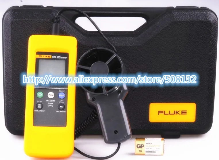 Fluke 925 impeller anemometer Meter, Wind speed air flow Velocity Temperatu FLUKE925