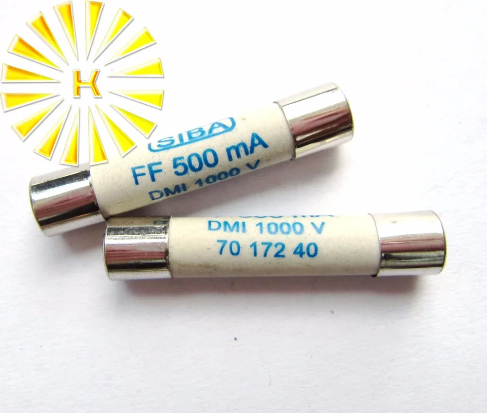 FF500mA FF 500mA 1000V 6.3*32mm Ceramic Fuse For Multimeter Instrument x 50PCS