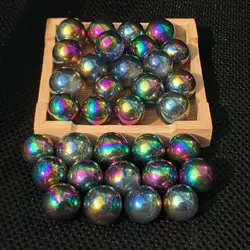 titanium rainbow aura quartz sphere crystal small ball natural stone and minerals reiki healing home decoration for sale 10 pcs