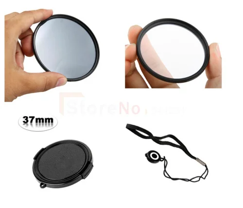 4 in 1 Cmaera green. l 37mm CPL + UV filter + objektivdeckel + Lens cap keeper Für panas0nic LX-7 Kamera