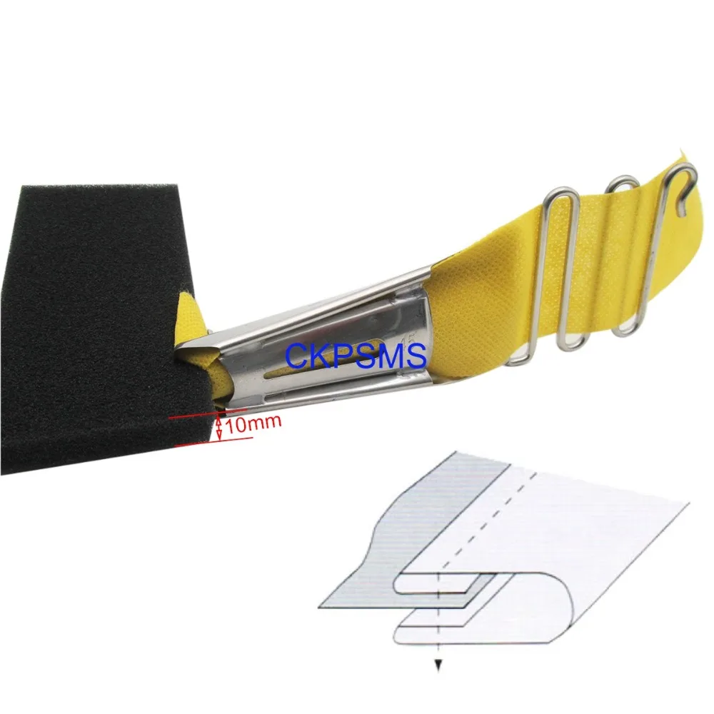 1PCS #KP-19001 Leather And Plastics Material Double Fold FOLDER FOR WALKING SEWING MACHINE