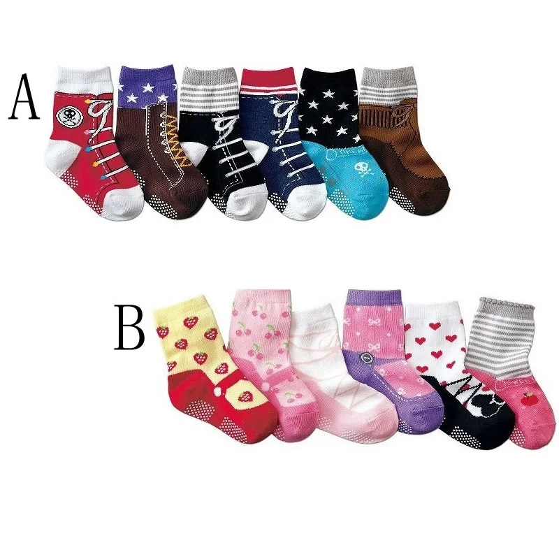 2021 Boys socks Anti-slip Baby Girls Sock First Walking Foot Cover Children Socks casual Girl Shoe