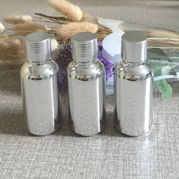 

100pcs High quality 30ml High temperature silver plated Capsule Bottle,Empty Essential 0il Glass bottles,Thick glass bottle