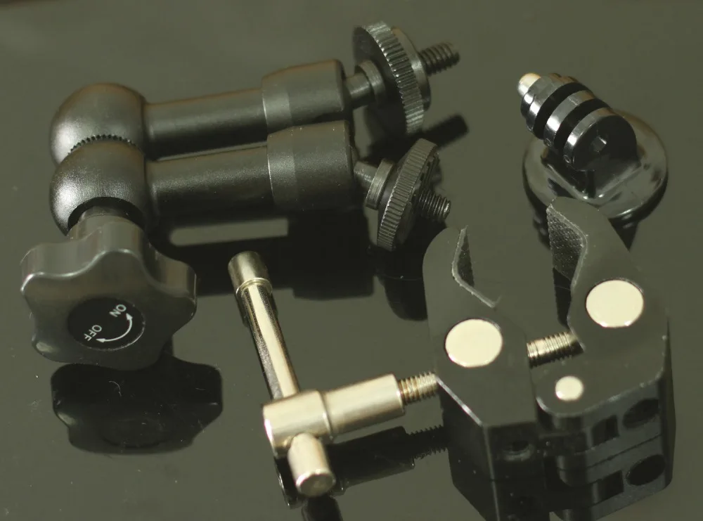 ذراع سحري مع مشبك فائق ، 7 بوصات ، مع محول تركيب لكاميرا GoPro HD Hero Hero2