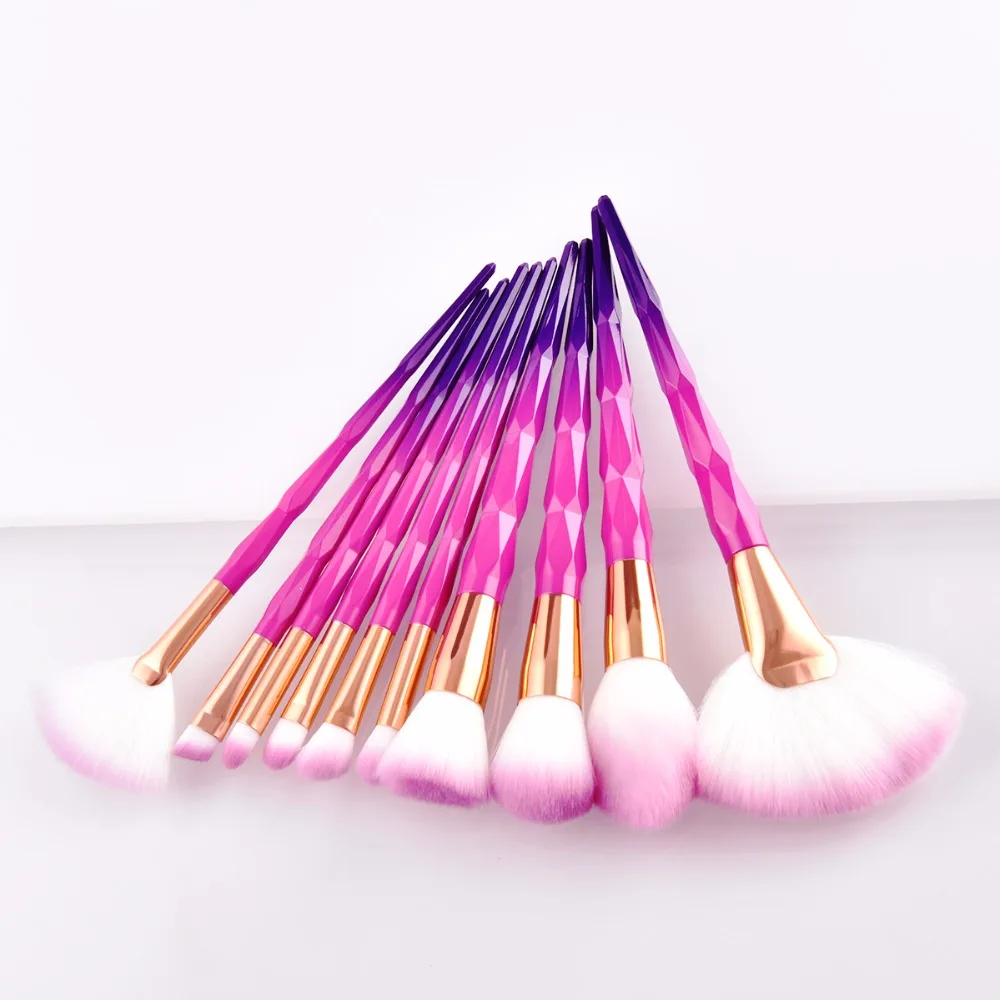 Brand New Fan Shape Diamond Makeup Brushes Set Cosmetic Foundation Powder Concealer Face Blending Brush Make Up Kwasten Tool