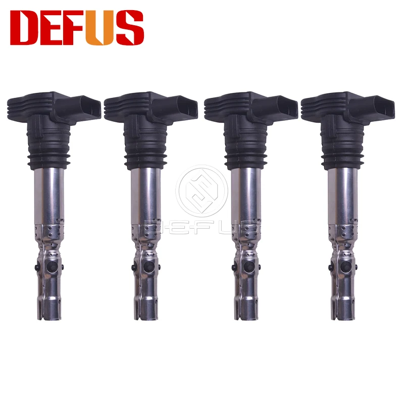 

DEFUS 4PCS 06B905115M Ignition Coils For Volkswagen Beetle Golf Jetta Passat A4 TT 1.8L C1394 06B905115L 06B905115D