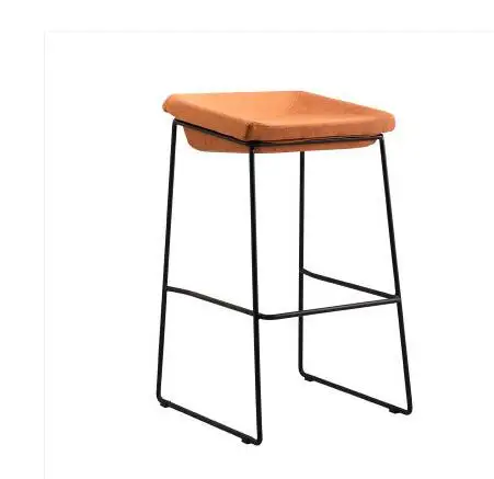 Nordic bar stool modern minimalist home wrought iron industrial wind coffee restaurant mobile phone shop high stool bar stool