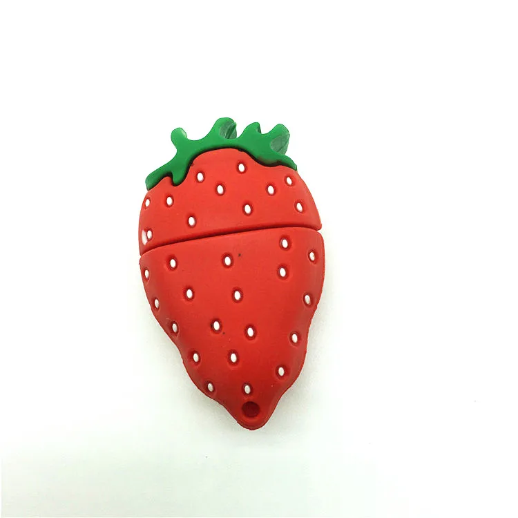 Top Sell Fruit Style 8GB USB Pendrive 4GB 16GB Strawberry Memory Stick 32GB 64GB Hot Selling USB Flash Drive Girl Decoration