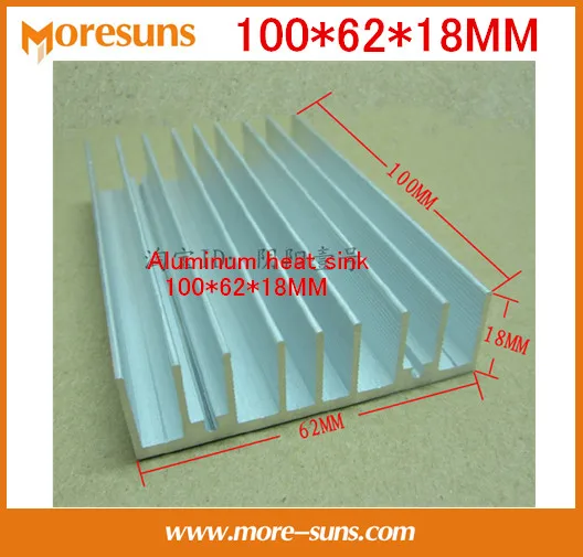 

2pcs/lot Aluminum heat sink heat conduction block 100*62*18MM ultrathin heat radiator for LED