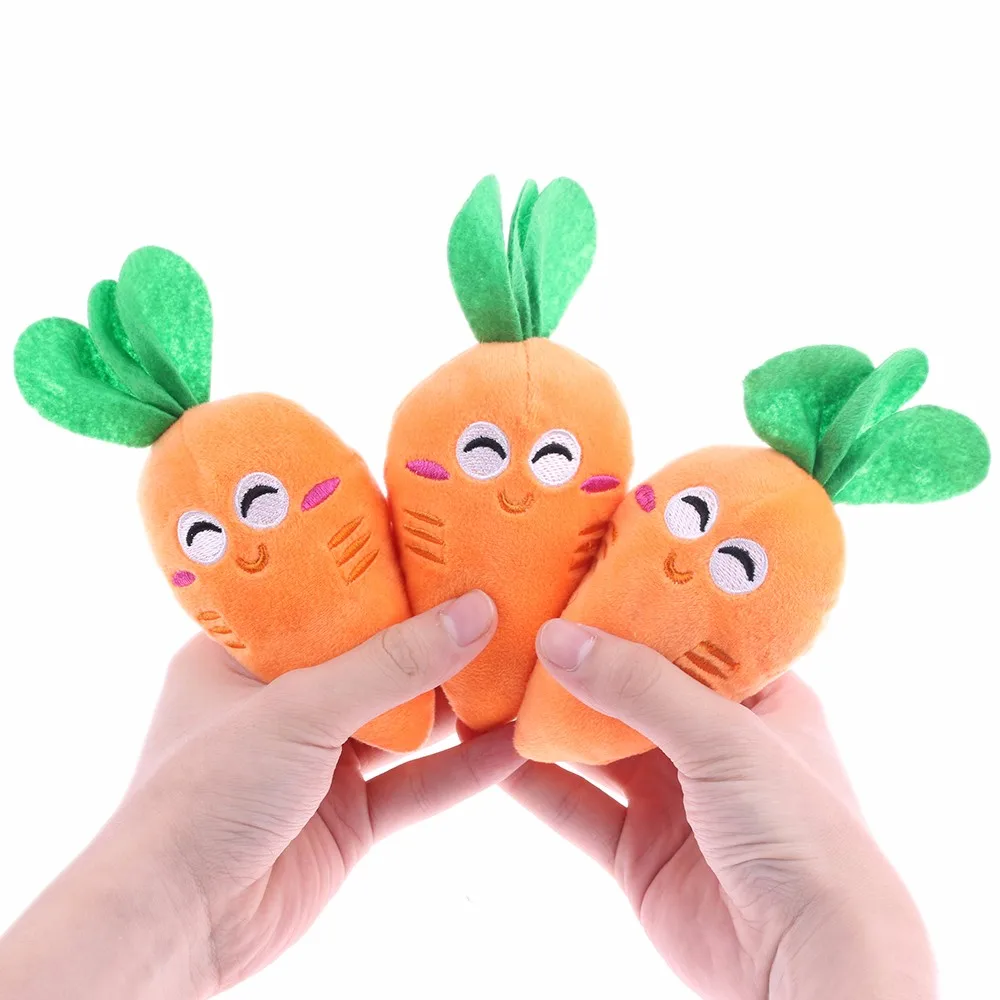 Funny Vegetables Carrot Plush Toy Sound Squeaky Children Toy Gift Stuffed Plant Kids Birthday Gifts